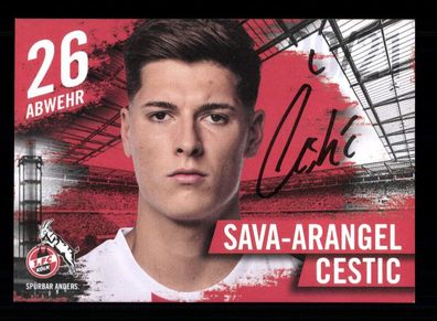Sava Arangel Cestic Autogrammkarte 1 FC Köln 2020-21 Original Signiert