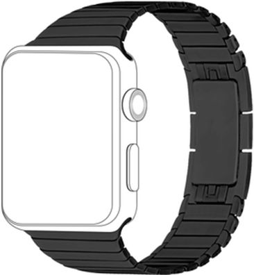 topp Armband passend für Apple Watch 42/44 mm Edelstahl Ersatzarmband Sport schwarz