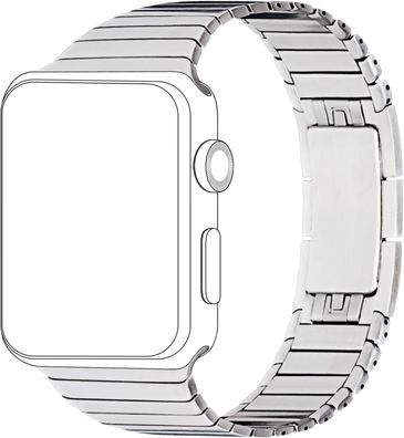 topp Armband Apple Watch 42/44 mm Edelstahl Sportarmband Ersatz silber