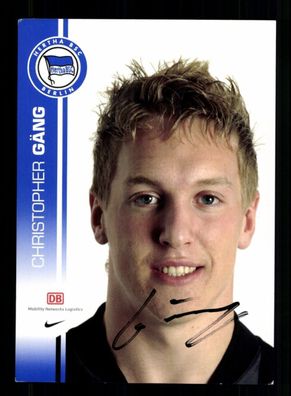 Christopher Gäng Autogrammkarte Hertha BSC Berlin 2007-08 Original Signiert