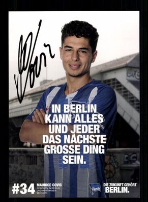 Maurice Covic Autogrammkarte Hertha BSC Berlin 2018-19 Original Signiert