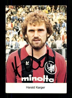 Harald Karger Autogrammkarte Eintracht Frankfurt 1980-81 Original Signiert