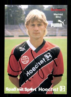 Manfred Binz Autogrammkarte Eintracht Frankfurt 1988-89 Original Signiert