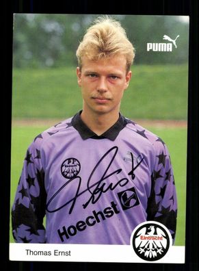 Thomas Ernst Autogrammkarte Eintracht Frankfurt 1990-91 Original Signiert