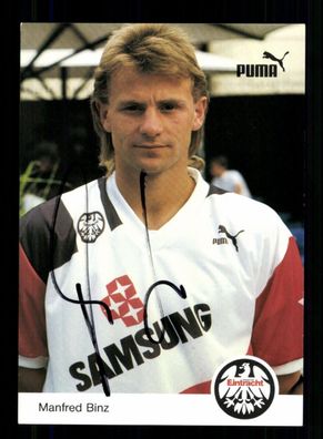 Manfred Binz Autogrammkarte Eintracht Frankfurt 1991-92 Original Signiert
