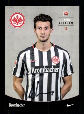 David Abraham Autogrammkarte Eintracht Frankfurt 2016-17 Original Signiert