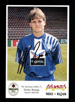Heiko Bonan Autogrammkarte VFL Bochum 1991-92 2. Karte Original Signiert