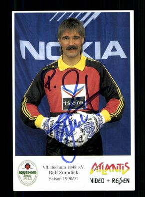 Ralf Zumdick Autogrammkarte VFL Bochum 1990-91 Original Signiert