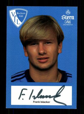 Frank Islacker Autogrammkarte VFL Bochum 1982-83 Original Signiert