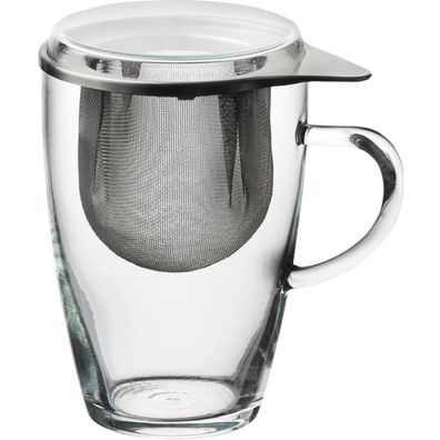 Lyra Teeglas mit Edelstahlsieb, Inhalt: 0,35 Liter