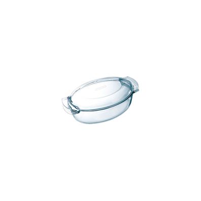 PYREX Bräter oval, mit Deckel, Inhalt: 4,40 + 1,10 Liter, Länge: 380 mm