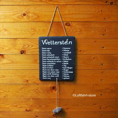 Wetterstation/ Wetterstein, Natur-Schiefertafel, 200 x 250 mm Art.-Nr. 13003