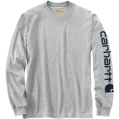 carhartt Long Sleeve Logo-Shirt - Heather Grey 104 M