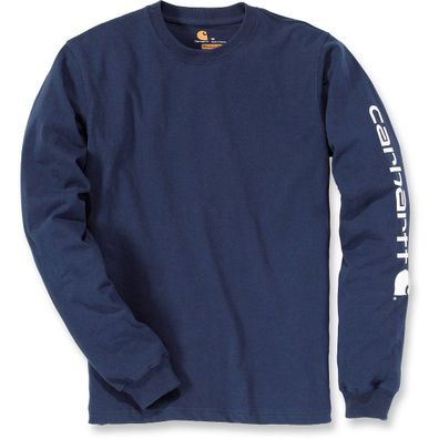 carhartt Long Sleeve Logo-Shirt - Navy 104 S