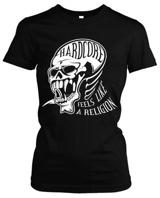 Hardcore Damen Girlie T-Shirt | Hardstyle Gabber RTC Musik Techno | M3