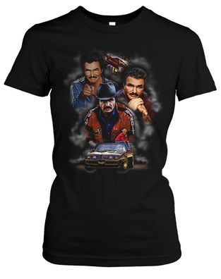 Burt Reynolds Damen Girlie T-Shirt | Schlitzohr Kult Hooper Pontiac Bandit