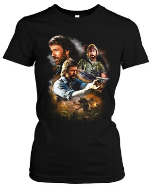 Chuck Norris Damen Girlie T-Shirt | Vintage Kanpfsport Kult