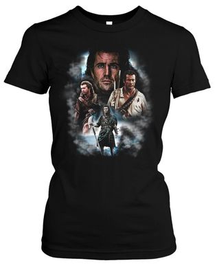 Mel Gibson Damen Girlie T-Shirt | Mad Max Braveheart Retro Kult Interceptor