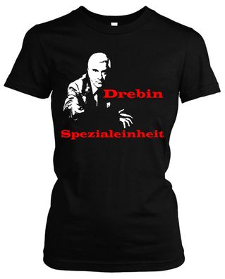 Drebin Spezialeinheit Damen Girlie T-Shirt | Die nackte Kanone Komödie Fun Kult