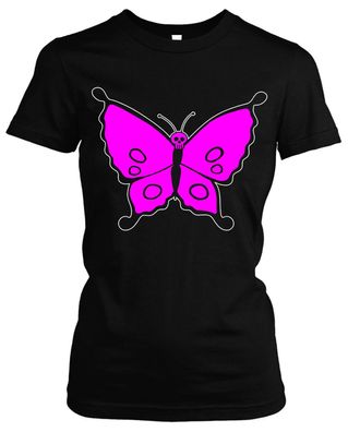Schmetterling Damen Girlie T-Shirt | Butterfly Fun Falter Tier