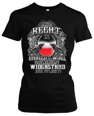 Wo Recht zu Unrecht wird Girlie T-Shirt | Russland Revolution Osten Freiheit |M2