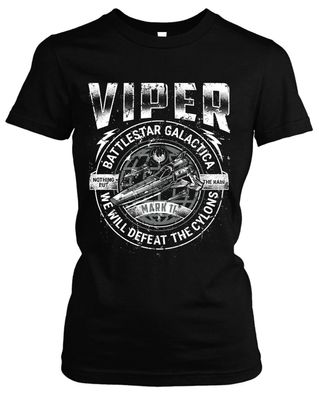 Viper Mark II Damen Girlie T-Shirt | Battlestar Galactica Raumschiff Film