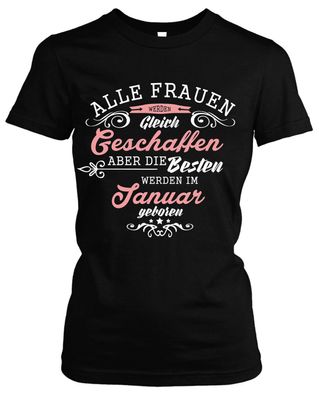 Geboren im Damen Girlie T-Shirt | Monat Geburtstag Sternzeichen Party | rosa