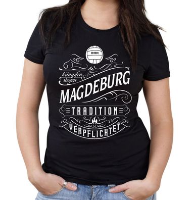 Mein leben Magdeburg Girlie Shirt | Sport | Stadt | Fussball | Frauen | Front