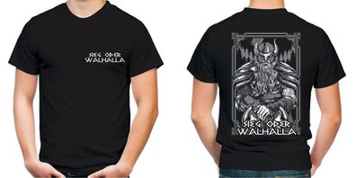 Sieg oder Walhalla Männer und Herren T-Shirt Odin Wikinger Germanen Thor M2 FB