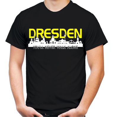 Dresden Skyline Männer T-Shirt | Fussball Ultras Sachsen Geschenk Herren