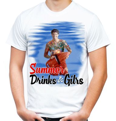 Summer, Drinks & Girls T-Shirt | Baywatch David Hasselhoff Mallorca Fun
