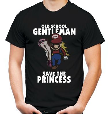 Mario Gentleman Männer T-Shirt | Fun Luigi Retro Super Nintendo Kult SNES