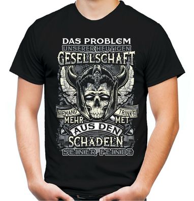 Schädel seiner Feinde Männer T-Shirt | Spruch Gesellschaft Skull Wikinger