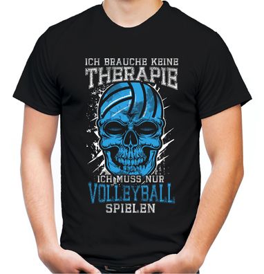 Therapie Skull Volleyball T-Shirt | Sport Totenkopf Fun Ball Spiel