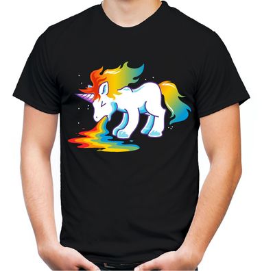 Sick Unicorn T-Shirt | Einhorn Kotzen Fun Rainbow Regenbogen