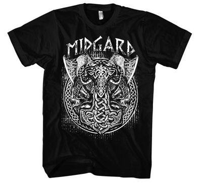 Midgard Männer Herren T-Shirt | Wotan Wikinger Thors Hammer Wallhalla