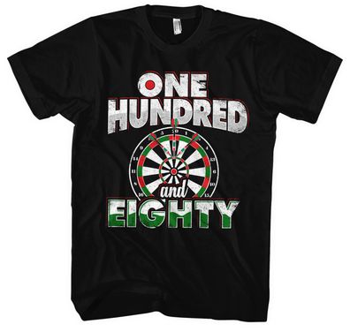 One Hundred and Eighty Männer Herren T-Shirt | Dart Spiel Fun 180 Dartclub Sport
