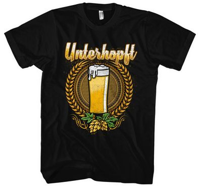 Unterhopft Männer Herren T-Shirt | Bier Party Feiern Saufen Beer Oktoberfest Fun