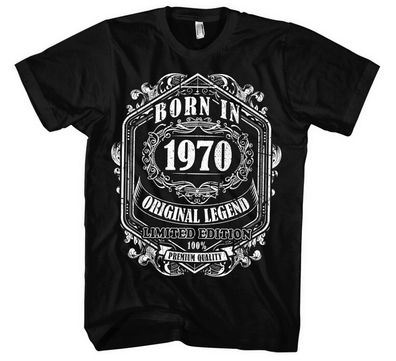 Born In Männer Herren T-Shirt | Geburstag Party Sternzeichen Birthday 1970-1979
