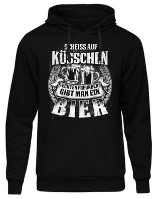 Echten Freunden Herren Kapuzenpullover | Bier Party Fun Spruch Feier Beer Männer