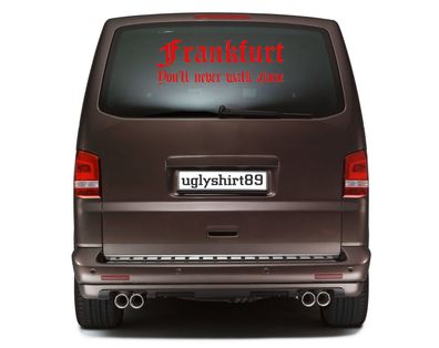 Frankfurt Autoaufkleber 60 cm | Fussball | Sticker | Aufkleber | YNWA | Rot
