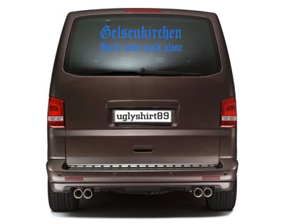 Gelsenkirchen Autoaufkleber 60 cm | Fussball | Ruhrpott | Aufkleber | YNWA |Blau