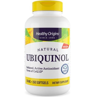 Healthy Origins, Natural Ubiquinol, 50mg, 150 Weichkapseln | Sonderposten