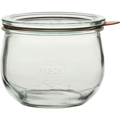 WECK Einkochglas 4-tlg., mit Deckel, Dichtungsring, Klammer, Inhalt: 0,50 Liter