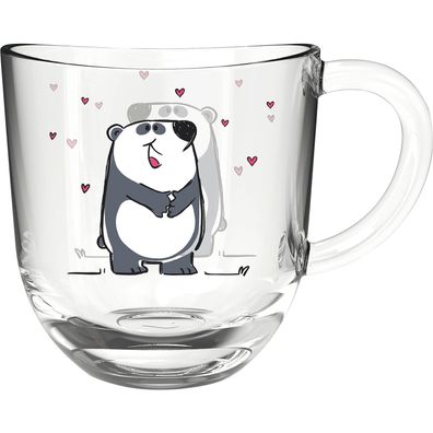 Trinkglas mit Henkel, Inhalt: 0,28 Liter, Panda