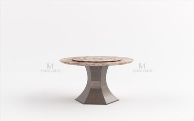Runder Esstisch Rund Tisch Wohnzimmer Küche 135cm Luxus Marmor Runde Tische Neu