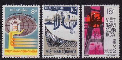 Vietnam SÜD SOUTH [1973] MiNr 0535-37 ( * */ mnh )