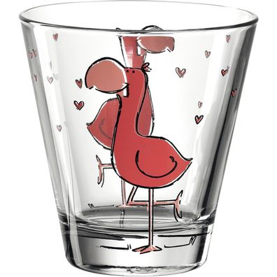 Trinkglas, Inhalt: 0,22 Liter, Flamingo