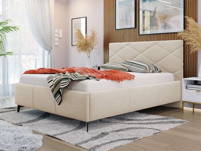 Polsterbett Scarlett mit Bettkasten und Lattenrost aus Holz Doppelbett Ehebett