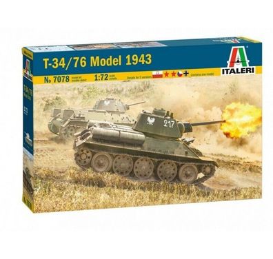 Italeri T-34/76 Model 1943 Panzer 510007078 Maßstab 1:72 Nr. 7078 Bausatz